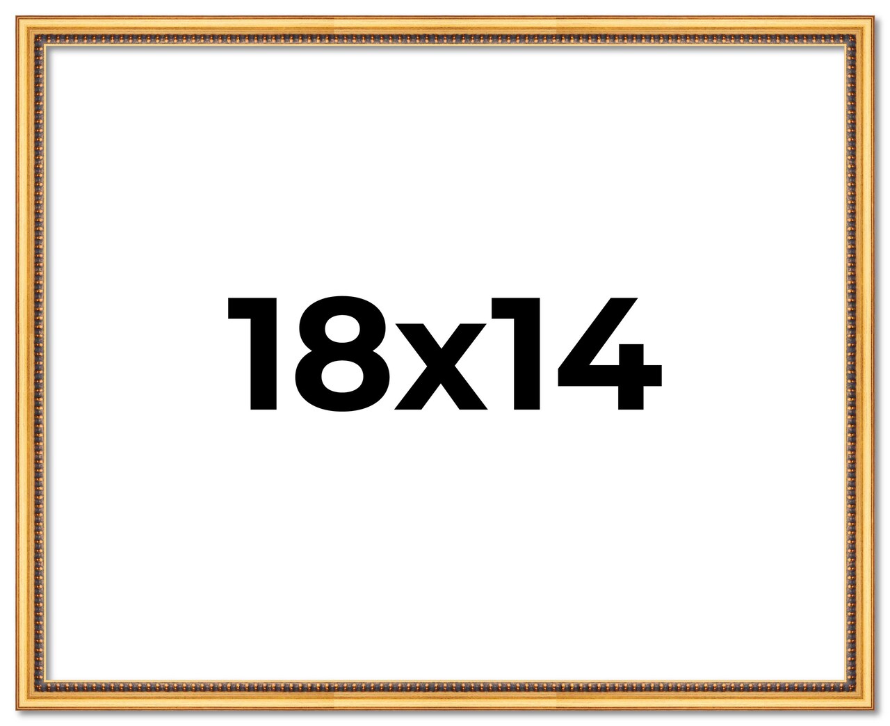 18x14 Classic Modern Gold Picture Frame - UV Acrylic, Foam Board Backing, Hanging Hardware